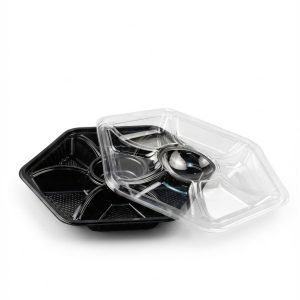 Plastic Container Hexagon 33.5 X 30 X 8 Centimetre Black