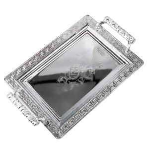 Tray Rectangle Stainless Steel with Assorted Pat 45x30cm