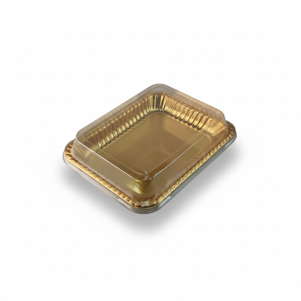 Plastic Container 25 X 19.5 X 5.5 Centimetre Gold - Image 2